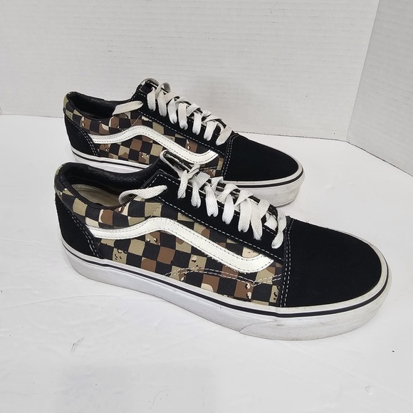 VANS OLD SKOOL SNEAKERS SKATEBOARD SHOES Checkerboard Camo Unisex Mens 6.5 Wom 8 - Picture 3 of 9